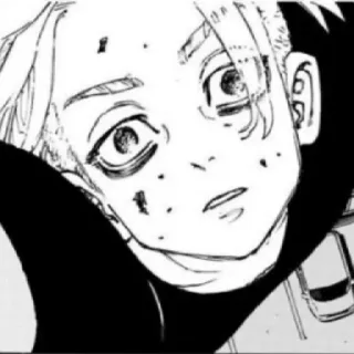 😁 manga, anime, comic, black and white, character, face, art telegram sticker