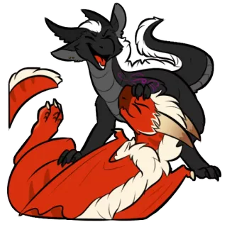 🖤 มังกร, แฟนตาซี, การ์ตูน, สัตว์, น่ารัก, แปลก telegram sticker