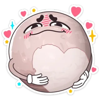 😍 ความรัก, หัวใจ, น่ารัก, มีความสุข, การ์ตูน, อิโมจิ, ความรักใคร่ telegram sticker