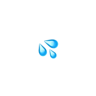 💦 Gocce d'acqua, Sudore, Emoji, Acqua, Blu telegram sticker
