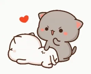 ⭐ kucing, imut, cinta, kawaii, menggemaskan, kasih sayang telegram sticker