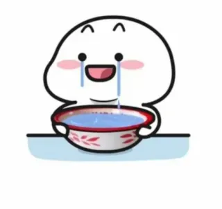 😭 pleurer, dessin animé, bol, larmes, triste, mignon telegram sticker