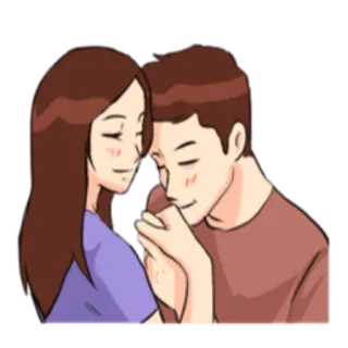 ❤ liebe, paar, romantik, zuneigung, händchenhalten whatsapp sticker
