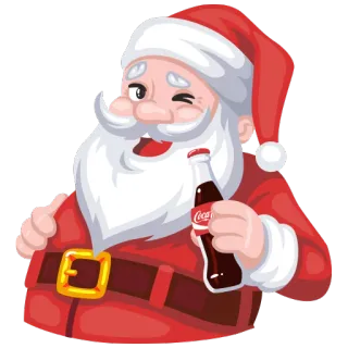 😉 Santa Claus ซานต้า, คริสต์มาส, โคคา-โคล่า, วันหยุด, ฤดูหนาว telegram sticker