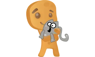 😼 Cartoon, Personage, Kat, Dier, Knuffel, Schattig telegram sticker