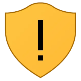 💾 advertencia, precaución, alerta, exclamación, escudo telegram sticker