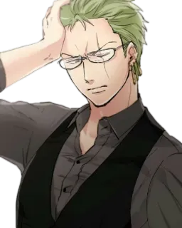 🤦‍♂ Roronoa Zoro One Piece anime, manga, character, Roronoa Zoro, One Piece telegram sticker