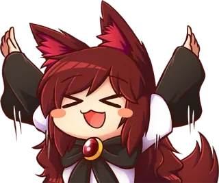 😆 Anime, Cartoon, Schattig, Vos, Blij telegram sticker