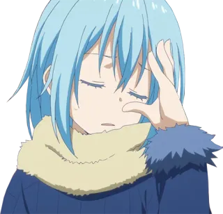 🤦‍♂ Rimuru Tempest That Time I Got Reincarnated as a Slime Anime, Mangá, Isekai, Slime, Rimuru telegram sticker