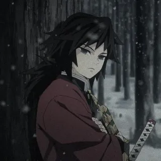 ⚠ Giyu Tomioka Demon Slayer Anime, Demon Slayer, Giyu Tomioka, Personaggio, Spada, Katana whatsapp sticker