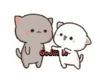 🤗 Godiii lo cats, cute, animals, cartoon whatsapp sticker