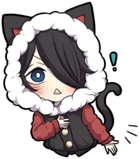 ❄ 애니메이션, 고양이, 카와이, 귀여운, 스티커, 만화 telegram sticker