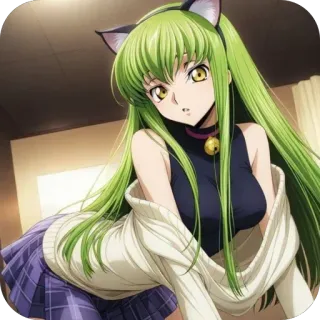 🫥 C.C. Code Geass whatsapp sticker