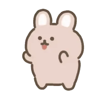 🐰 กระต่าย, น่ารัก, สัตว์, การ์ตูน, มีความสุข telegram sticker