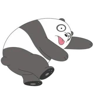 😵 Panda We Bare Bears cartoon, panda, animal, funny, wasted telegram sticker