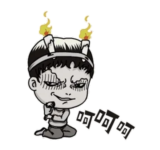 🧟♀ 呵呵呵呵 cartoon, candles, funny, creepy telegram sticker