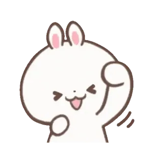 🐰 bunny, rabbit, cute, animal, cartoon, kawaii telegram sticker