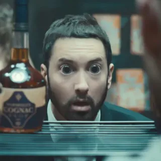 🎤 Eminem COGNAC Conhaque, Eminem, Álcool, Bebida alcoólica whatsapp sticker