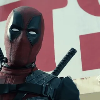 👍 Deadpool Deadpool, Marvel, Superheld, Film, Katana, Waffe, Action, Antiheld telegram sticker