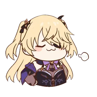 ⚡ Fischl Genshin Impact anime, chibi, video game, fischl, genshin impact, cute telegram sticker
