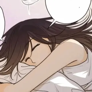 🍙 animé, dormir, fille, dessin animé, manga telegram sticker