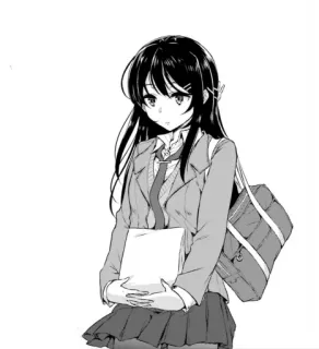 💘 Garota anime, Uniforme escolar, Mangá, Desenho animado, Bonito, Estudante telegram sticker