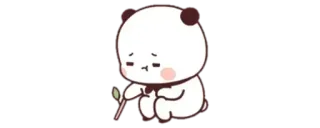 💈 Panda, Triste, Lindo, Dibujos animados, Kawaii telegram sticker