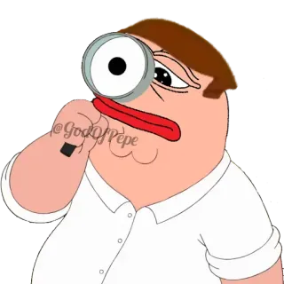 🐸 Peter Griffin Family Guy GodOfPepe Dessin animé, Mème, Drôle, Parodie, Humour telegram sticker