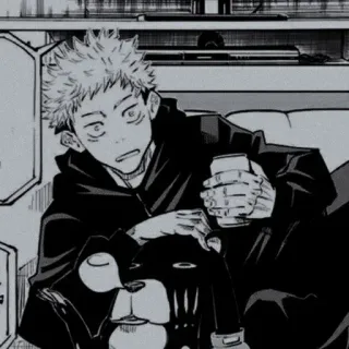 🌫 Yuji Itadori Jujutsu Kaisen anime, manga, jujutsu kaisen, yuji itadori, sorcery fight whatsapp sticker