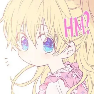 🍼 HM? Anime, Menina, Fofa, Hm, Pergunta telegram sticker