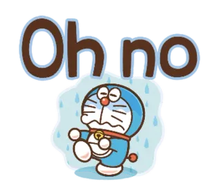 🔵 Doraemon Oh no Anime, Cartoni animati, Triste, Pianto, Blu, Doraemon, Oh no whatsapp sticker