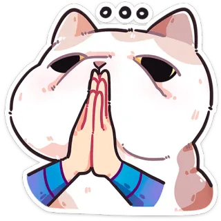 ❤️ kat, schattig, sticker, grappig, smekend, ogen whatsapp sticker