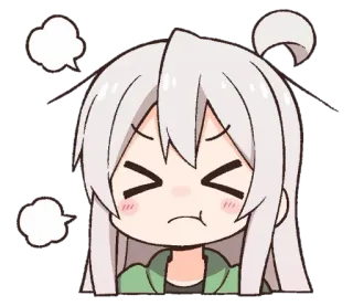 😤 Anime, Marah, Lucu, Frustrasi, Kesal telegram sticker