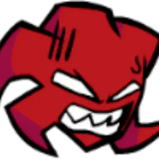 ☹️ angry, red, character, cartoon whatsapp sticker