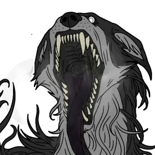 👅 wolf, teeth, animal, monster, dog, ferocious, mythical telegram sticker