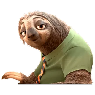 😌 Flash Slothmore Zootopia sloth, animal, zootopia, disney, cartoon telegram sticker