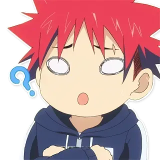 ❓ Animé, Point d'interrogation, Confus, Dessin animé, Autocollant, Manga whatsapp sticker
