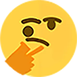 🤔 thinking, thinking face, emoji, pondering, contemplative, thoughtful telegram sticker