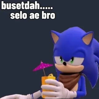 👍 Sonic busetdah.....
selo ae bro Sonic, relajación, bebida, personaje telegram sticker