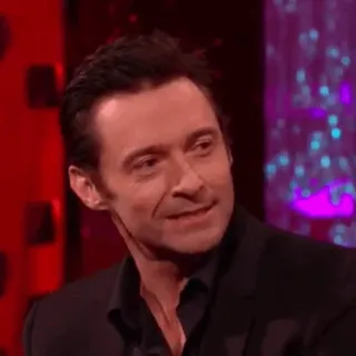 🐺 Hugh Jackman actor, celebrity, portrait, man, smile, entertainment whatsapp sticker