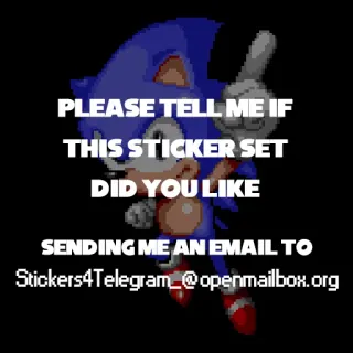 Sonic from Sonic 3 stickers whatsapp stickers