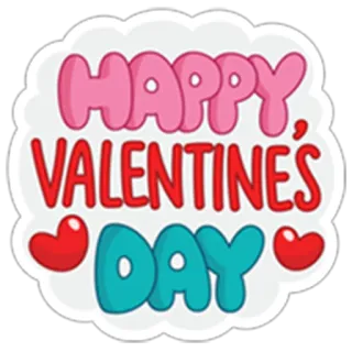 😍 HAPPY, VALENTINE'S DAY San Valentino, amore, cuori, saluti, festa whatsapp sticker