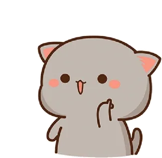 🥰 Katze, Aufkleber, Cartoon, Tier, süß, Stinkefinger whatsapp sticker