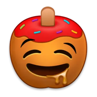 🍎 apple, candy apple, emoji, food, sweet, dessert, treat telegram sticker