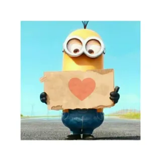 💗 Minion Minion, coeur, dessin animé, amour, animé, jaune, mignon telegram sticker