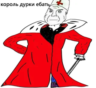 💉 король дурки ебать 王, 王冠, 病院, 医療, 狂気 telegram sticker
