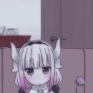 🍡 Kanna Kamui Miss Kobayashi's Dragon Maid Anime, Kanna, Smok, Słodki, Chibi, Kawaii telegram sticker