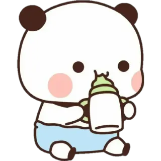 😀 Panda, Babyflasche, Niedlich, Tier telegram sticker