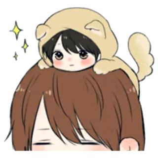 🙂 Dessin animé, Mignon, Anime, Kawaii, Chibi telegram sticker