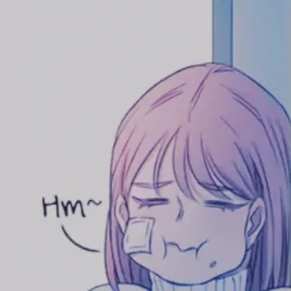🍧 Hm~ espressione, hmm, pensando, dubbioso telegram sticker